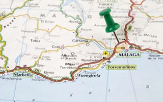 Málaga location on the map
