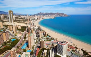Benidorm - view of the beaches and the city