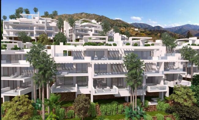 Apartamenty z zapierającymi dech w piersiach widokami na morze w Ojen, Costa del Sol