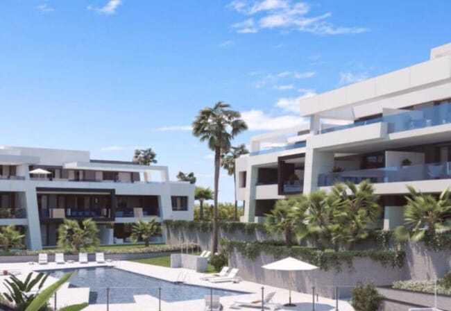 Oszałamiający projekt 72 nowoczesnych apartamentów w New Golden Mile, Estepona, Hiszpania