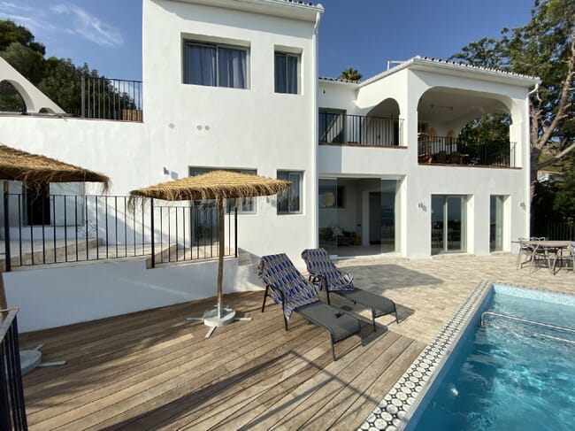 Finca Vista - nowoczesny 6 sypialniowy dom z panoramicznym widokiem na morze w Marbelli
