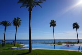 Beautiful penthouse with amazing sea views in frontline beach urbanization Mi Capricho, Calahonda, Costa del Sol, Spain