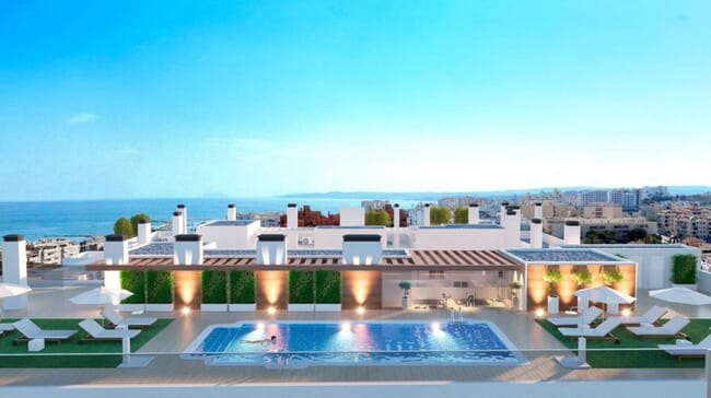 Newly built apartments next to the heart of the city and  the beach, Estepona Center