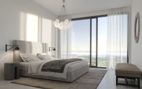 Moderno ático con vistas al mar
