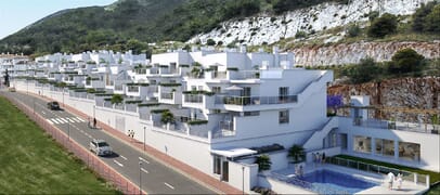New development in Benalmadena Pueblo, Costa del Sol, Spain