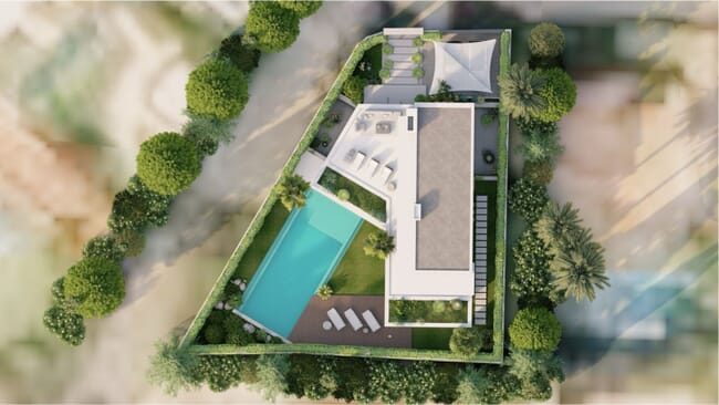 Parcela en Los Olivos, Cabopino, con proyecto de villa de Carlos Lamas