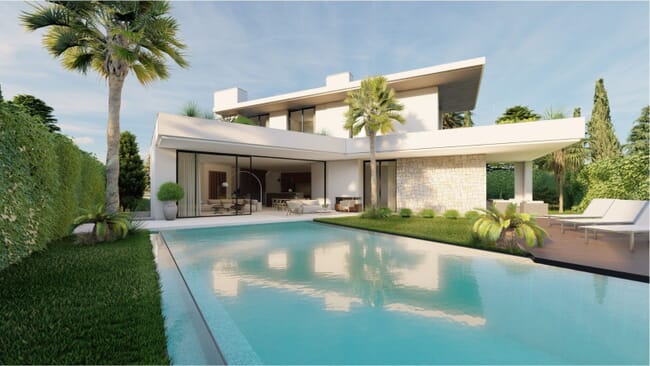 Parcela en Los Olivos, Cabopino, con proyecto de villa de Carlos Lamas