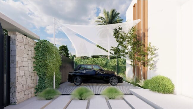Parcela en Los Olivos, Cabopino, con proyecto de villa de Carlos Lamas