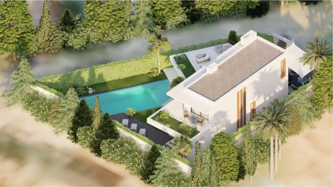 Parcela en Los Olivos, Cabopino, con proyecto de villa de Carlos Lamas